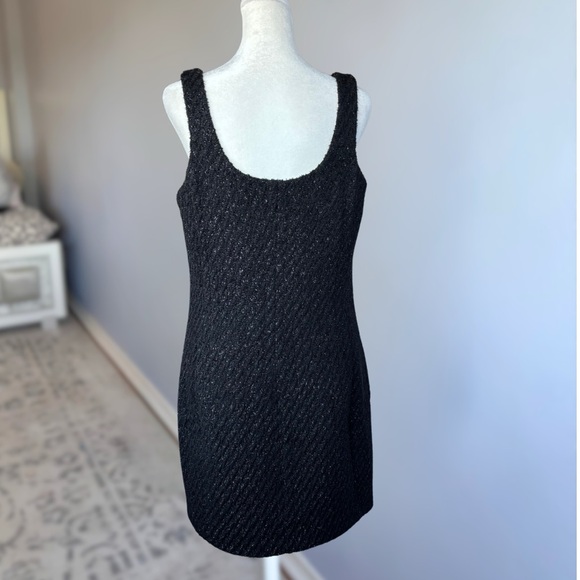 NWT Michael Kors Metallic Tweed Gold Button Down Tank Dress - Picture 2 of 7
